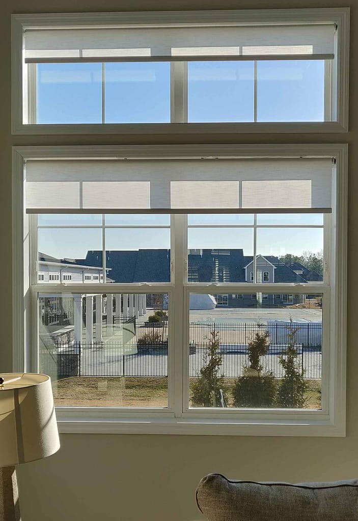 Bright room with a scenic window view